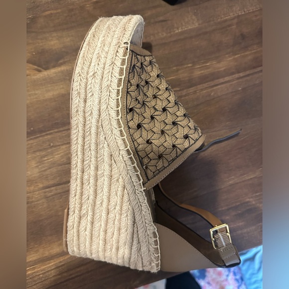ONE Left Tory Burch Basket-Weave Espadrille Wedge - Sz 11 - Picture 4 of 5